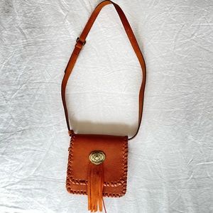 Street Level Brown Fringe Crossbody Bag